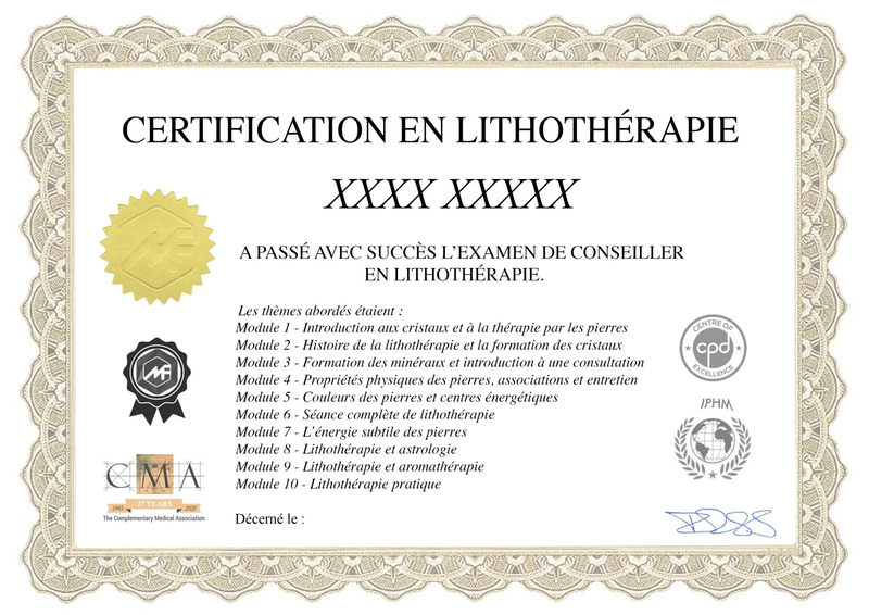CERTIFICAT-LITHOTHERAPIE CERTIFICAT-LITHOTHERAPIE